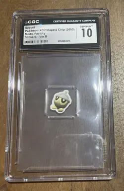 Pokemon XD Gale of Darkness Seedot Die Cut Media Factory Sticker Ver.B CGC 10 - Image 1
