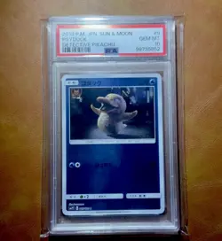 PSA 10 💎 2019 POKEMON JAPANESE SUN & MOON DETECTIVE PIKACHU #9 PSYDUCK REV HOLO - Image 3