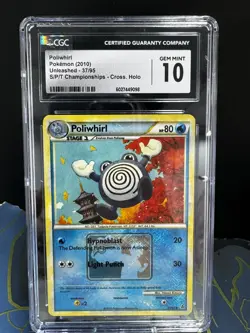 Poliwhirl 37/95 Promo S/P/T Championships CGC 10 Pokemon TCG - Image 1
