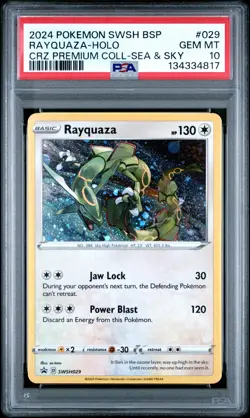 2024 POKEMON SWSH BLACK STAR PROMO #029 RAYQUAZA-HOLO PSA 10 - Image 1