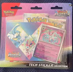 Pokemon Prismatic Evolutions Tech Sticker Collection Pack Sylveon - Image 1