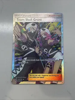 Pokemon TCG Team Skull Grunt 149/149 Sun And Moon Base Set Trainer Card - Image 1