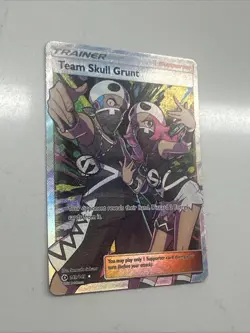 Pokemon TCG Team Skull Grunt 149/149 Sun And Moon Base Set Trainer Card - Image 5