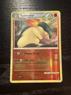 Pokemon Typhlosion Reverse Holo Rare Pokemon Card 35/95 Call of Legends (MP) - Image 1