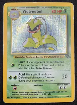 Pokemon TCG Victreebel Jungle 14/64 Holo Rare HP (Damaged) - Image 1