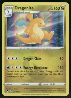 Dragonite 131/195 Holo Rare Holo NM Pokemon SWSH12: Silver Tempest - Image 1