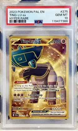 2023 Pokemon PAL EN-Paldea Evolved Hyper Rare #275 TING-LU ex PSA 10 - Image 1