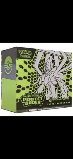 pre order pokemon center mega evolution perfect order 2× etb 1x booster box! - Image 2
