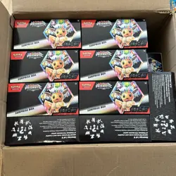 Pokemon TCG Lot Of 34 EMPTY Prismatic Evolutions Surprise Deck Boxes - Image 1