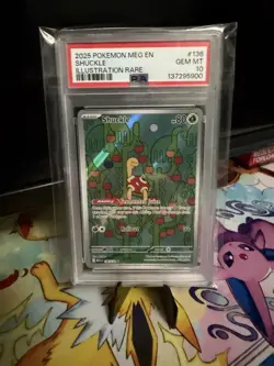 Pokemon 136/132 ‼ Shuckle Mega Evolution Illustration Rare PSA 10 GEM MINT - Image 1