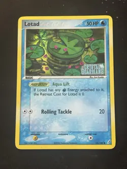 LP Lotad 55/100 REVERSE HOLO Stamped | EX Crystal Guardians | Pokemon - Image 1