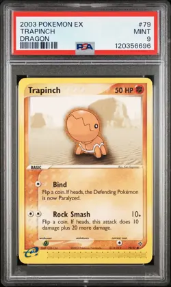 2003 POKEMON EX DRAGON #79 TRAPINCH PSA 9 - Image 1