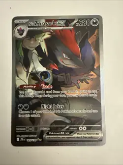 Pokemon TCG N's Zoroark EX Holo Card 185/159 Sv09: Journey Together - Image 1