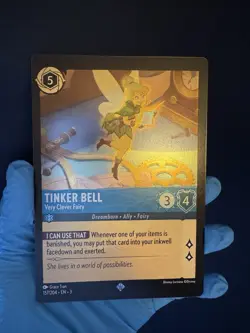 Disney Lorcana - Oversized Stitch & Tinker Bell Foil Cards - Into The Inklands - Image 1