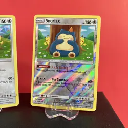 Snorlax 158/214 Unbroken Bonds Holo Rare and Reverse Holo Pokemon 2 Card Lot NM - Image 3