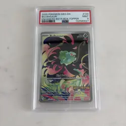 Pokemon TCG Bulbasaur Mega Evolution Stamped Promo Card 133/132 PSA 9 - Image 1