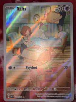 Pokemon TCG Ralts Scarlet & Violet Holo Illustration Rare Card 211/198 Base Set - Image 1