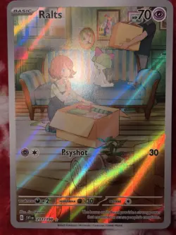 Pokemon TCG Ralts Scarlet & Violet Holo Illustration Rare Card 211/198 Base Set - Image 2