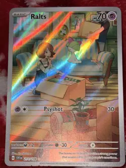Pokemon TCG Ralts Scarlet & Violet Holo Illustration Rare Card 211/198 Base Set - Image 4