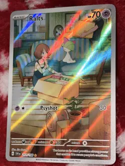 Pokemon TCG Ralts Scarlet & Violet Holo Illustration Rare Card 211/198 Base Set - Image 5
