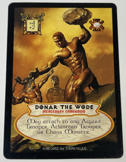 Hyborian Gates CCG TCG Donar The Wode Promo Card By Cardz Boris Vallejo 1995 - Image 1