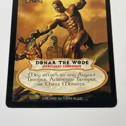 Hyborian Gates CCG TCG Donar The Wode Promo Card By Cardz Boris Vallejo 1995 - Image 2