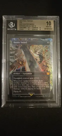 Buster Sword Borderless Foil Final Fantasy BGS Pristine 10 - Image 1