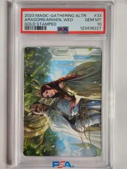 Aragorn and Arwen, Wed (Gold-Stamped) Art Series: The Lord of The Rings PSA 10 - Image 1