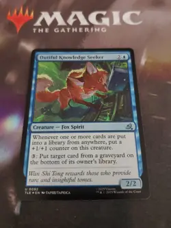 Mtg. Dutiful Knowledge Seeker. Foil. Avatar: The Last Airbender. Pack Fresh - Image 1