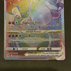 Pokemon TCG Charizard VSTAR Rainbow Secret Rare Card Brilliant Stars 174/172 NM - Image 3