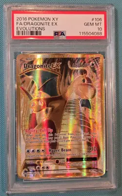 2016 POKEMON XY FA/DRAGONITE EX EVOLUTIONS #106 PSA GRADED GEM MINT 10 - Image 3