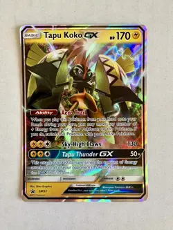 Tapu Koko GX SM33 Full Art Pokemon SM Promos Holo Black Star Near Mint NM - Image 1