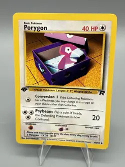 Pokemon TCG - PORYGON - 1ST EDITION - 48/82 - TEAM ROCKET (2000) - WOTC - LP - Image 1