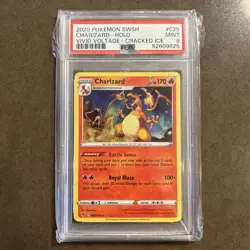 2020 Pokemon SWSH Cracked Ice Holo Promo Charizard Vivid Voltage #025 PSA 9 - Image 1