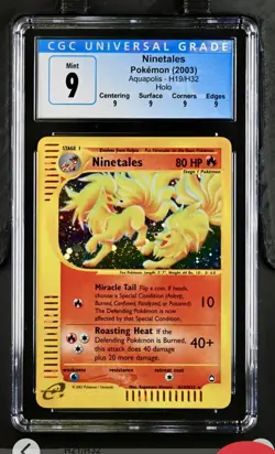 Pokemon Aquapolis Ninetales holo H19/H32 CGC Mint 9 - Image 1