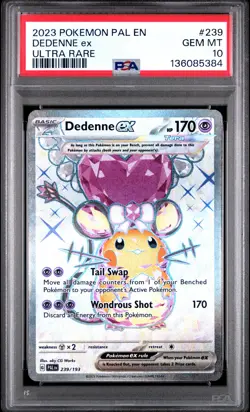 2023 POKEMON PAL EN-PALDEA EVOLVED ULTRA RARE #239 DEDENNE EX PSA 10 - Image 1