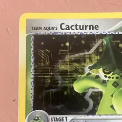 Team Aqua's Cacturne 1/95 Team Magma vs Team Aqua Rare Holo Pokemon Card TCG - Image 2