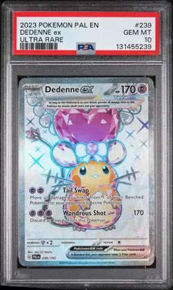 2023 POKEMON PAL EN-PALDEA EVOLVED ULTRA RARE #239 DEDENNE EX PSA 10 - Image 1