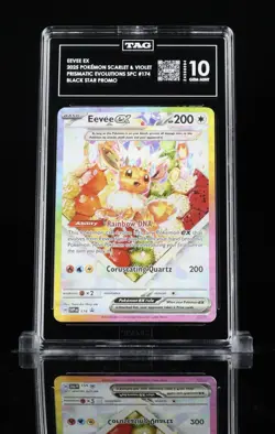 Eevee EX 2025 Pokemon S&V Prismatic Evolutions SPC #174 Black Star Promo TAG 10 - Image 1