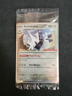 Pokemon Archaludon 107/142 Stellar Crown Cosmos Holo Gamestop SEALED Promo - Image 1