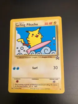 Pokemon Black Star Promo, Surfing Pikachu/#28 (NM-) - Image 1