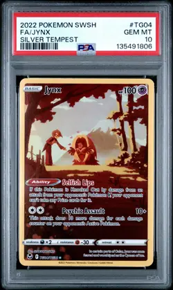 2022 POKEMON SWORD & SHIELD SILVER TEMPEST #TG04 FULL ART/JYNX PSA 10 - Image 1