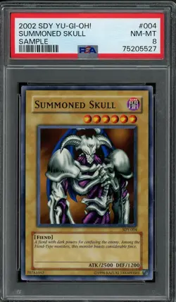 YuGiOh SAMPLE Summoned Skull Graded Graded PSA 8 NM MINT SDY-004 STORE PROMO - Image 2