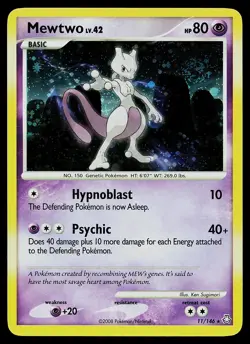 Pokemon Legends Awakened 11/146 Mewtwo Pokemon Card SWIRL - Image 1