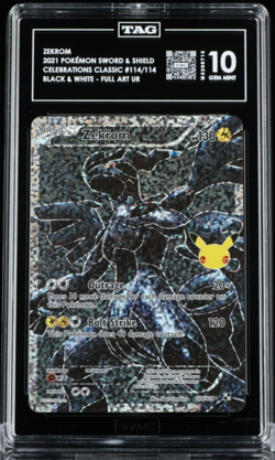 2021 Pokemon Celebrations Classic Collection ZEKROM - Holo card #114/114 TAG 10 - Image 1