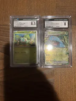 Pokemon 2 Card CGC Bulbasaur Venusaur Lot Slab - Image 1