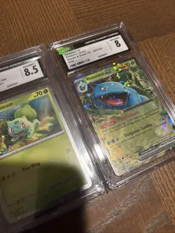 Pokemon 2 Card CGC Bulbasaur Venusaur Lot Slab - Image 3