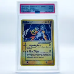 Pokemon TCG Karte - 2005 EX Unseen Forces Raikou Holo Gold Star #114/115 PSA 9 - Image 1