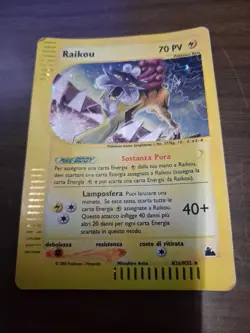 Pokemon TCG Skyridge Holo Rare Raikou Card H26/H32 2003 Vintage - ITA - Image 1