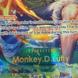 One Piece Trading Card Monkey D Luffy OP13-118 Set 6 Cost 7000 Power Individual - Image 2